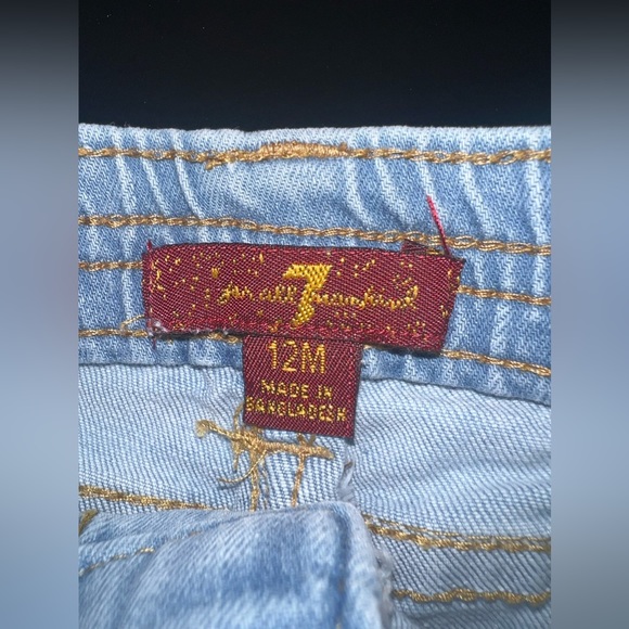 Seven For All Mankind 7s Baby/Toddler Girl’s Jean Shorts Size 12 months GUC - Picture 3 of 8